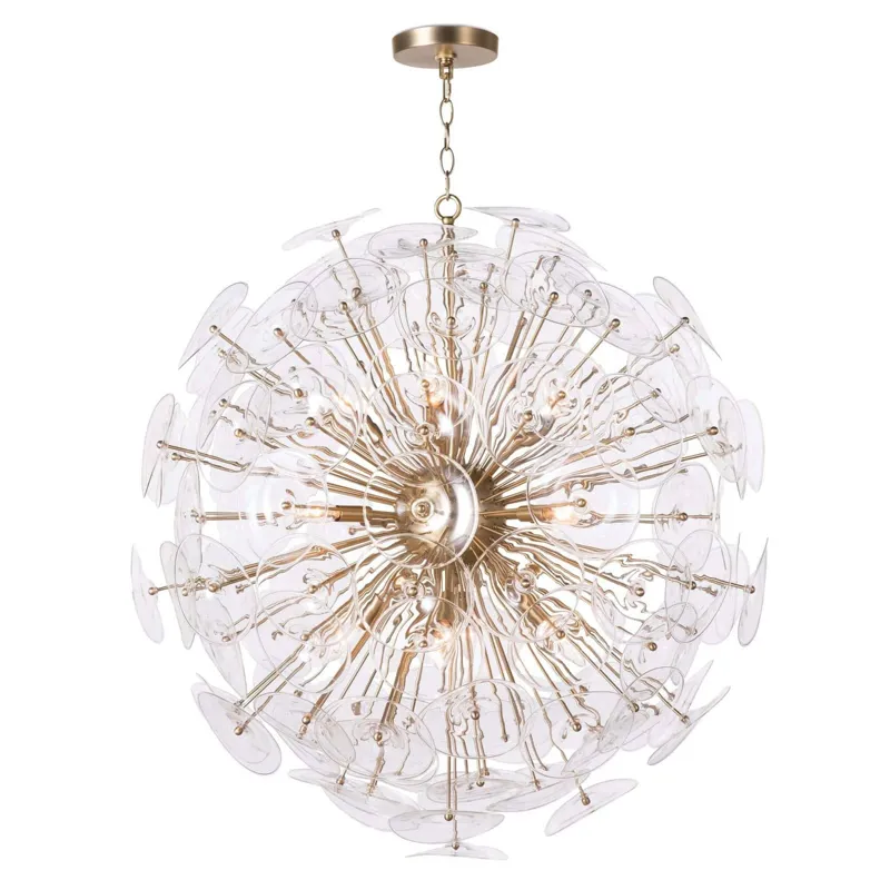Poppy Glass Chandelier Large (Clear)