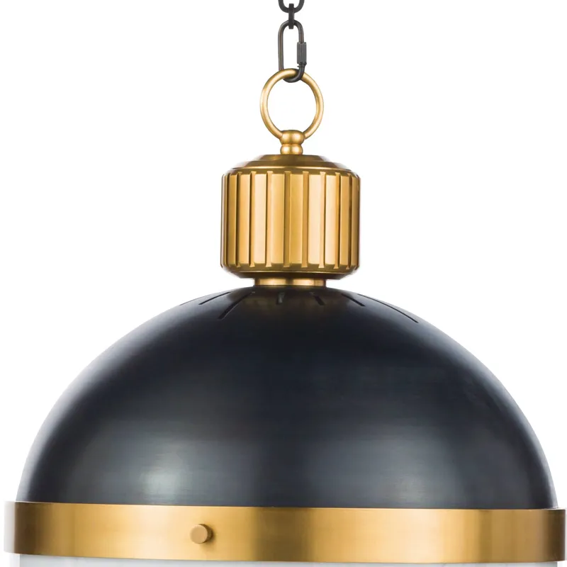 Otis Pendant Large (Blackened and Natural Brass)