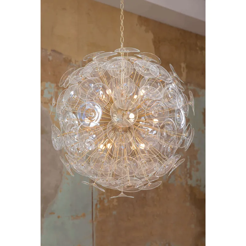 Poppy Glass Chandelier Large (Clear)