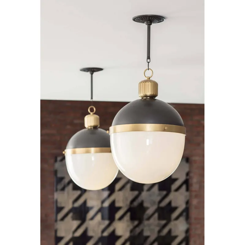 Otis Pendant Large (Blackened and Natural Brass)