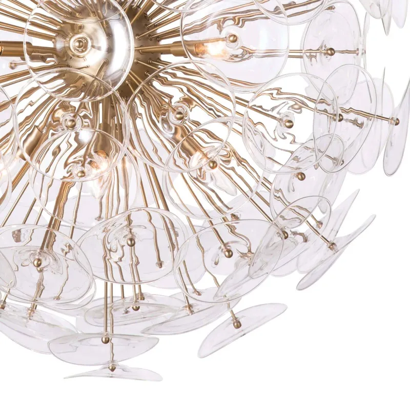 Poppy Glass Chandelier Large (Clear)