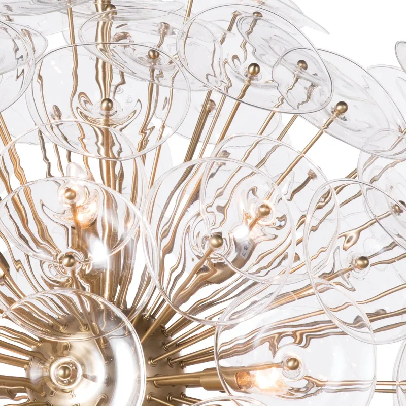 Poppy Glass Chandelier Large (Clear)
