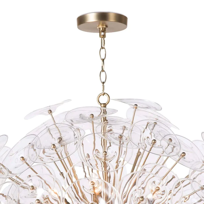 Poppy Glass Chandelier Large (Clear)