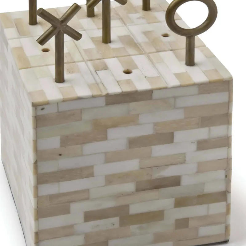 Tic Tac Toe Block (Multi-Tone Bone)