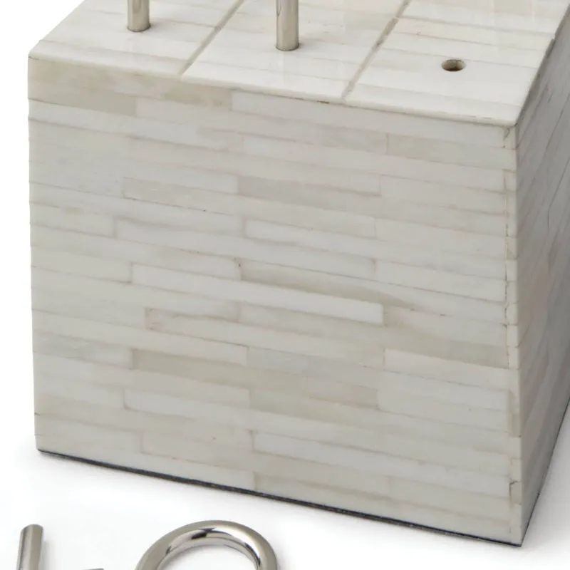 Tic Tac Toe Block (White Bone)