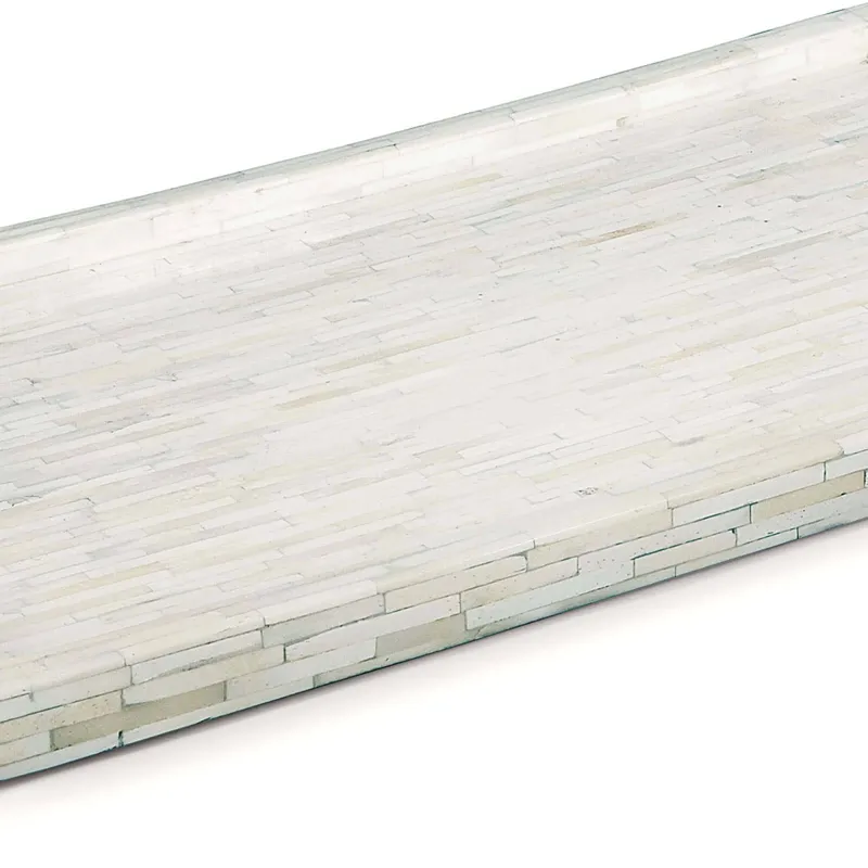 White Bone and Nickel Tray