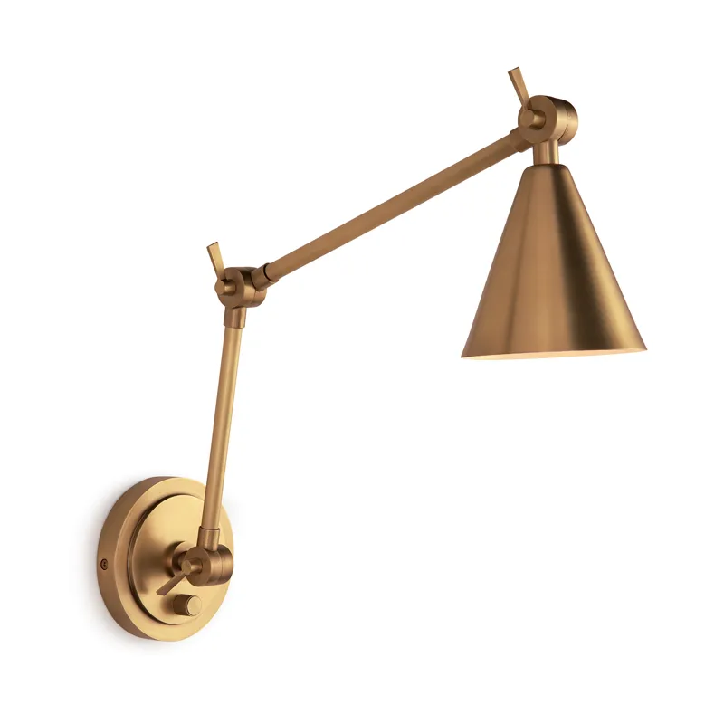 Sal Task Sconce (Natural Brass)