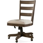 Perspectives Wood Back Upholstered Desk Chair