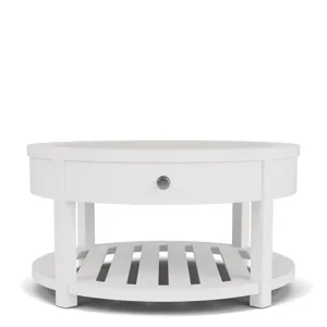 Rosalie Round Cocktail Table White