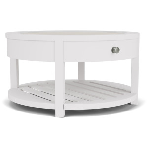 Rosalie Round Cocktail Table White