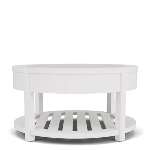 Rosalie Round Cocktail Table White