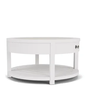 Rosalie Round Cocktail Table White