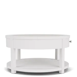 Rosalie Round Cocktail Table White