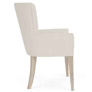 Rosalie Upholstered Host Chair-Linen
