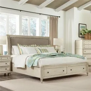 Huntleigh Sleigh Upholstered Storage Bed