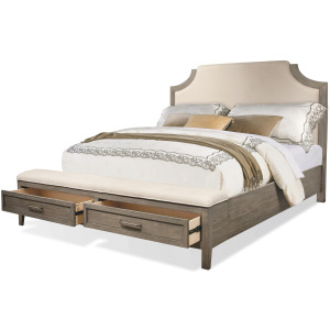 Vogue Upholstered Bench Storage Footboard - Queen