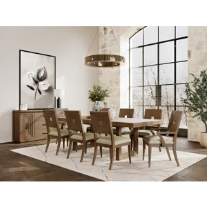 Cascade Casual Mink Upholstered Wood Back Arm Chair