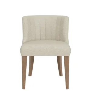 Cascade Casual Mink Upholstered Curve Back Side Chair