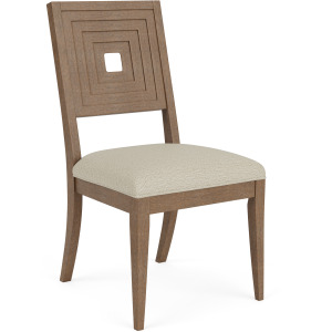 Cascade Casual Mink Upholstered Wood Back Side Chair