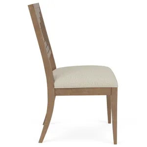 Cascade Casual Mink Upholstered Wood Back Side Chair