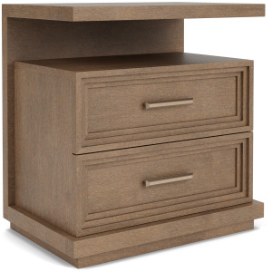 Cascade Casual Mink 2 Drawer Nightstand