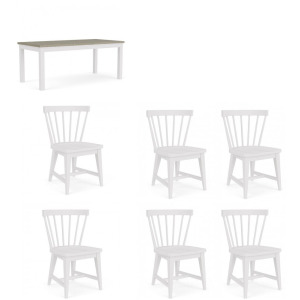 RECT. TABLE & 6 SIDE CHAIRS