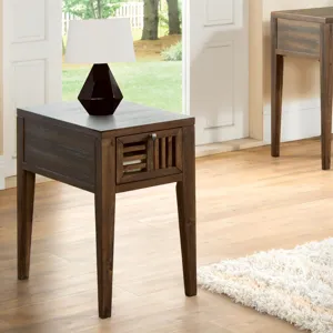 Open Slat Chairside Table