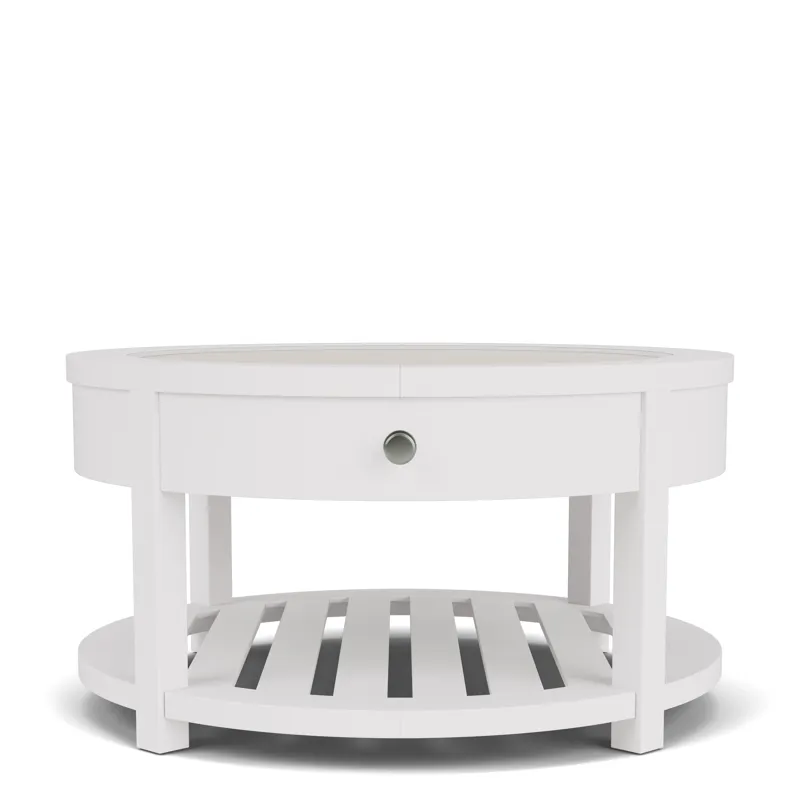 Rosalie Round Cocktail Table White