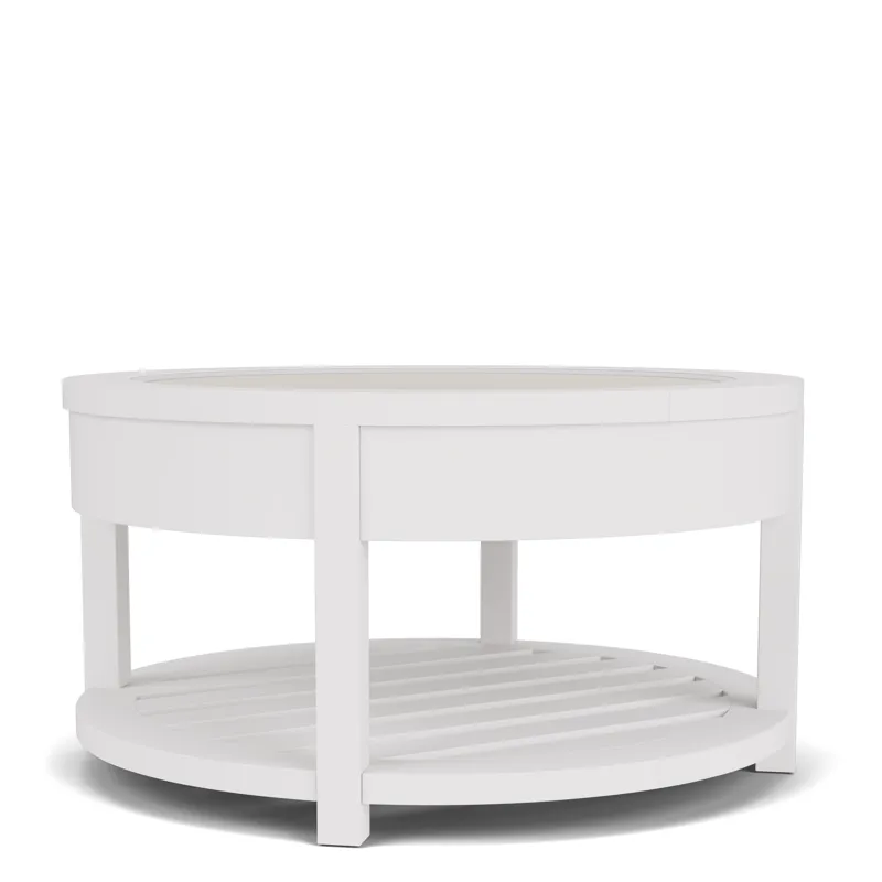 Rosalie Round Cocktail Table White
