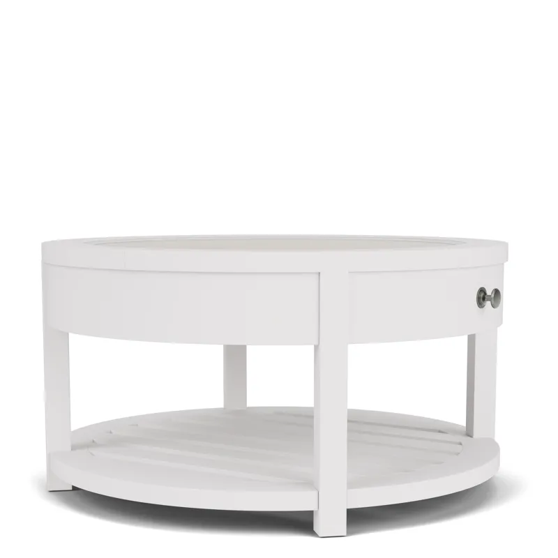 Rosalie Round Cocktail Table White