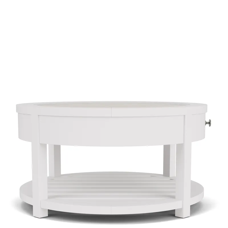 Rosalie Round Cocktail Table White