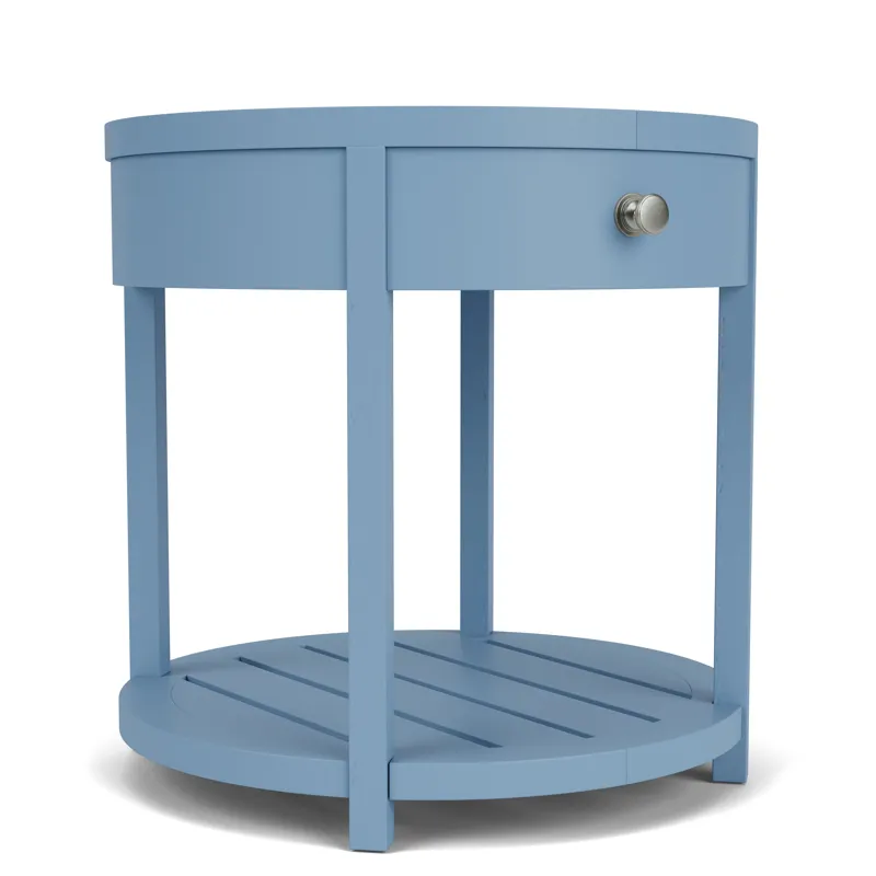 Rosalie Round End Table Blue