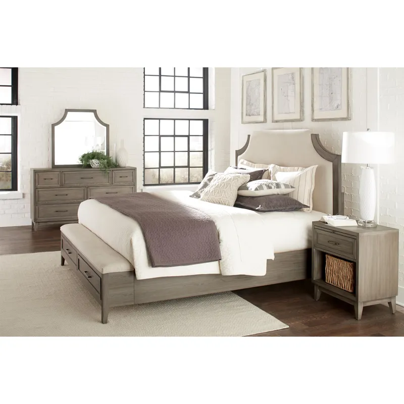 Vogue Upholstered Bench Storage Footboard - Queen