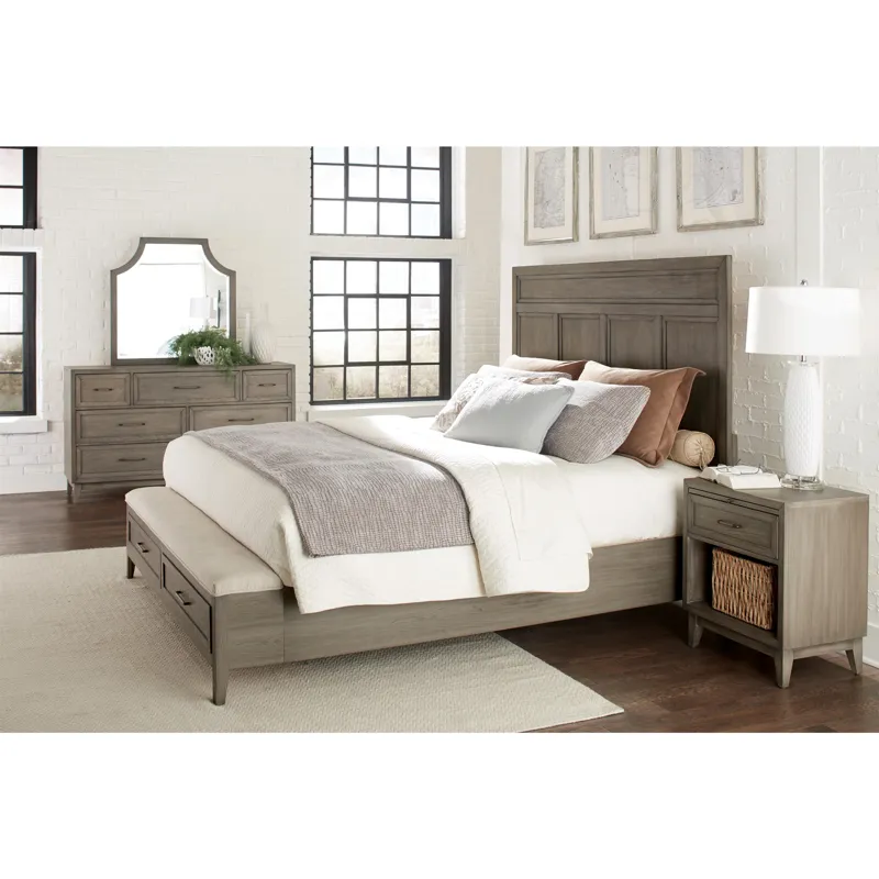 Vogue Upholstered Bench Storage Footboard - Queen