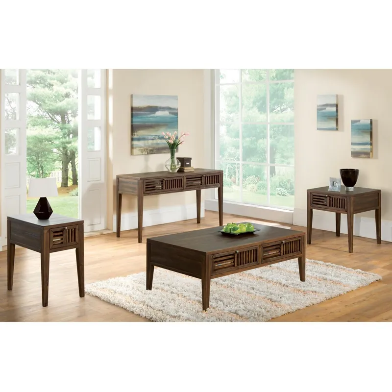 Open Slat Chairside Table