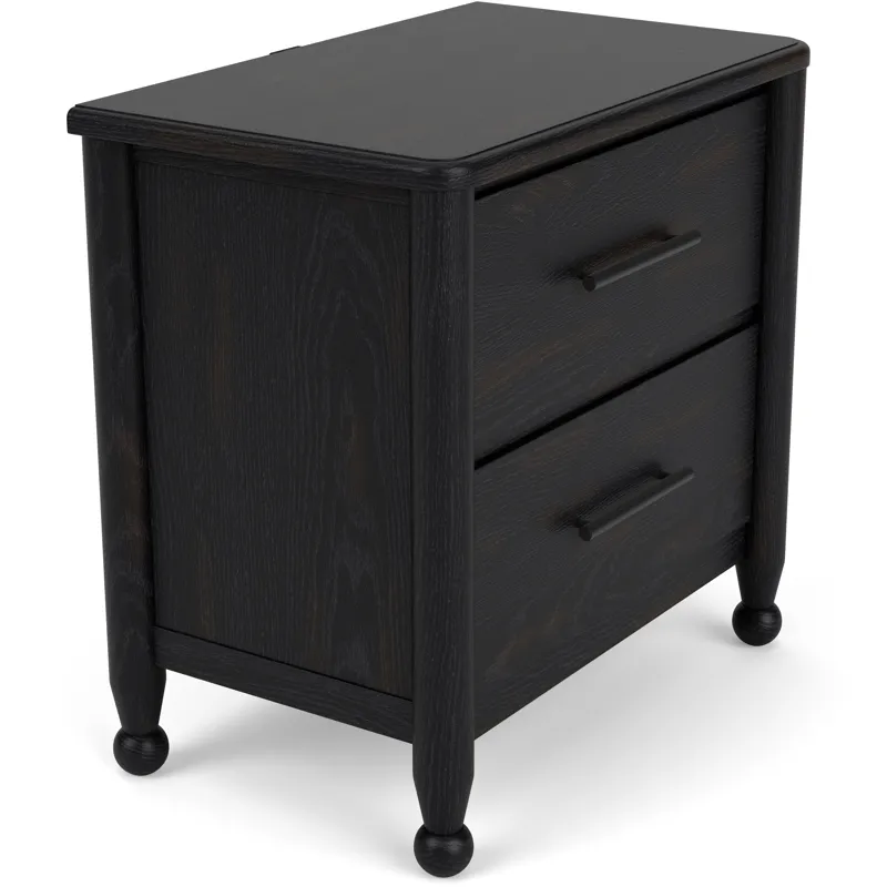Calhounebony Two Drawer Nightstand