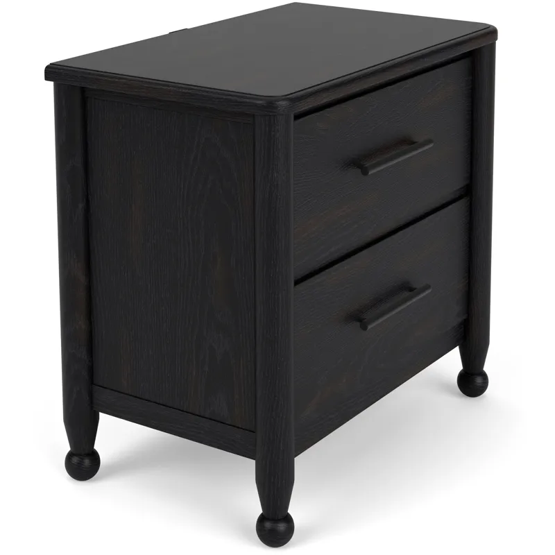 Calhounebony Two Drawer Nightstand