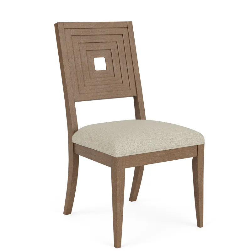 Cascade Casual Mink Upholstered Wood Back Side Chair