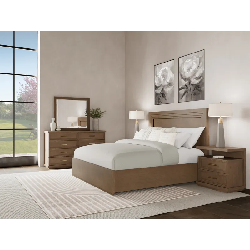 Cascade Casual Mink Panel Bed Rails - Queen/King