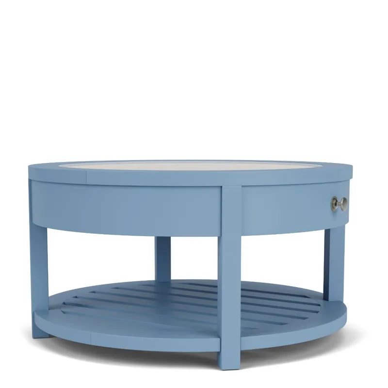 Rosalie Round Cocktail Table - Blue