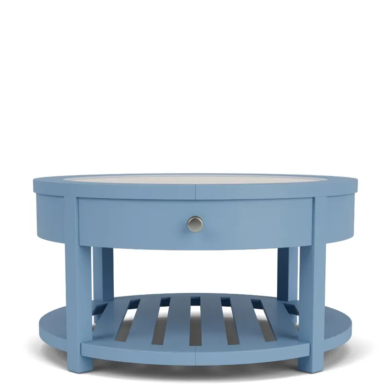 Rosalie Round Cocktail Table - Blue