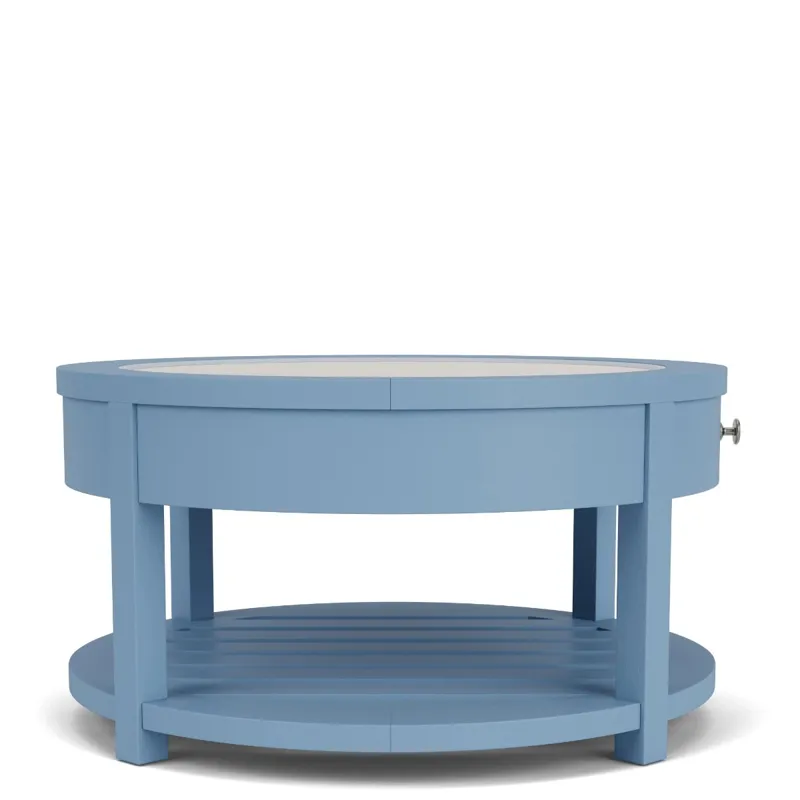 Rosalie Round Cocktail Table - Blue