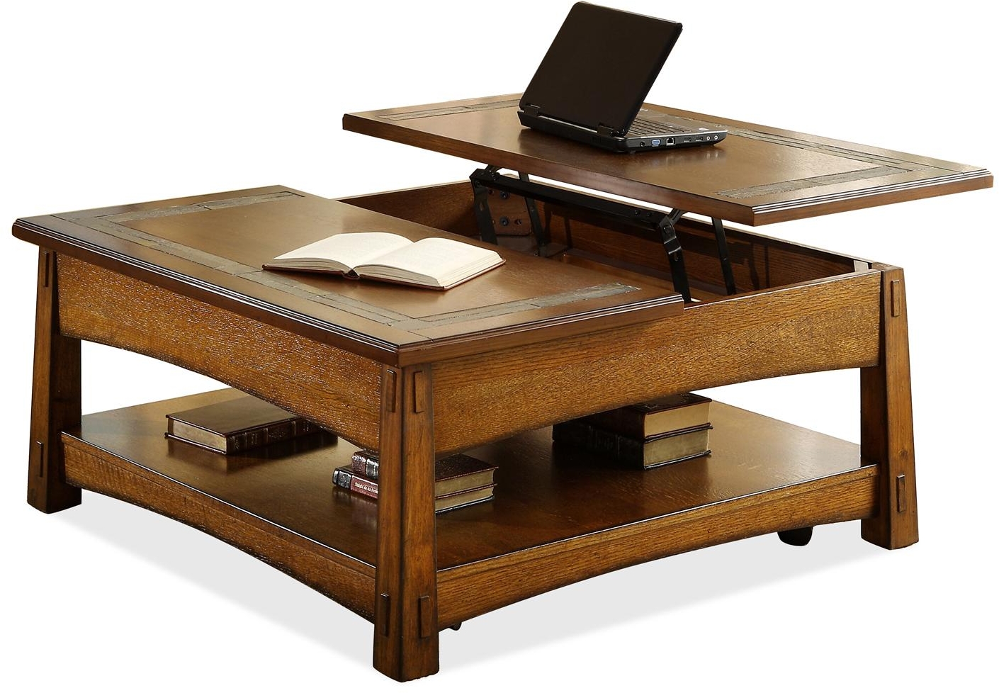 Craftsman Home Square Lift Top Coffee Table by Riverside 289305