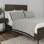 Wedding Blanket 3 PC Set - Black / Natural