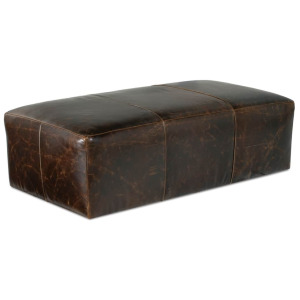 Macon Leather Ottoman