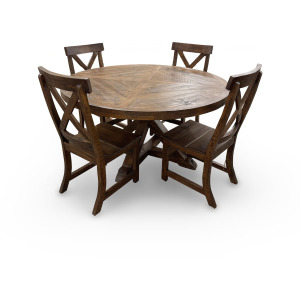 Dark Tobacco Table & 4 Chairs