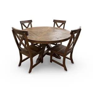 Dark Tobacco Table &amp; 4 Chairs