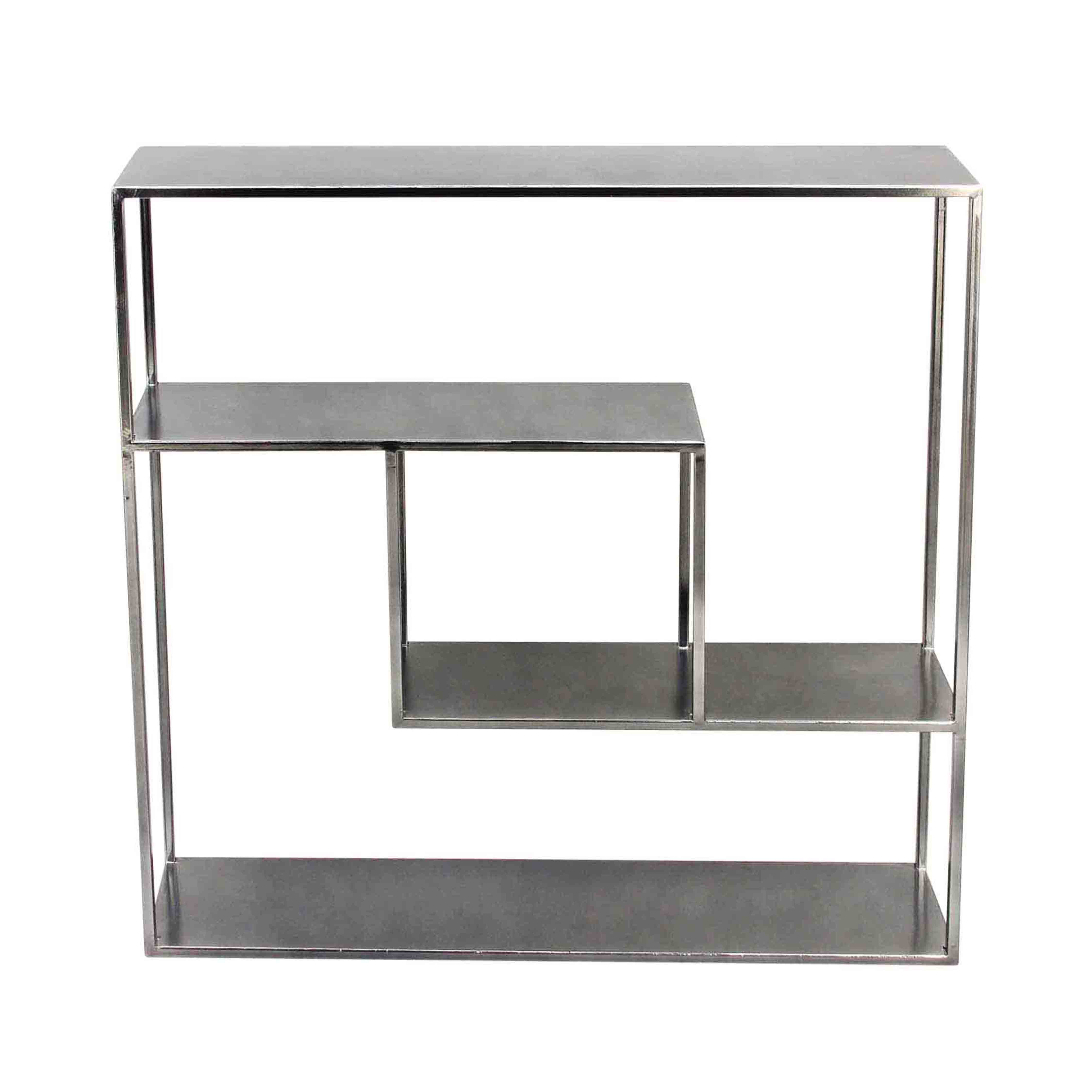 Silver Metal Square Wall Shelf by Sagebrook Home NIS156252578