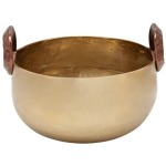 Bowl w/Handles, Gold - Medium