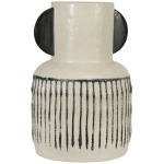 Ceramic 12" Eared Vase - White